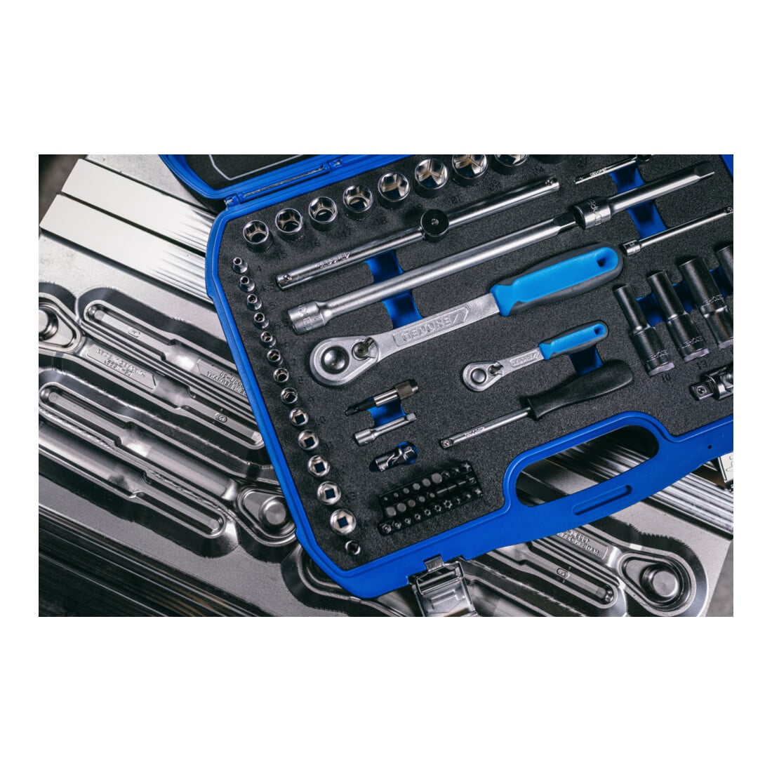 Gedore Set di chiavi a bussola 1/4"+1/2" 19 BMC 20, 69pz.