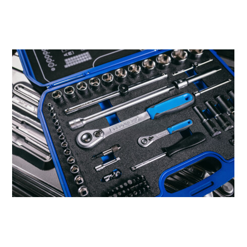 Gedore Set di chiavi a bussola 1/4"+1/2" 19 BMC 20, 69pz.