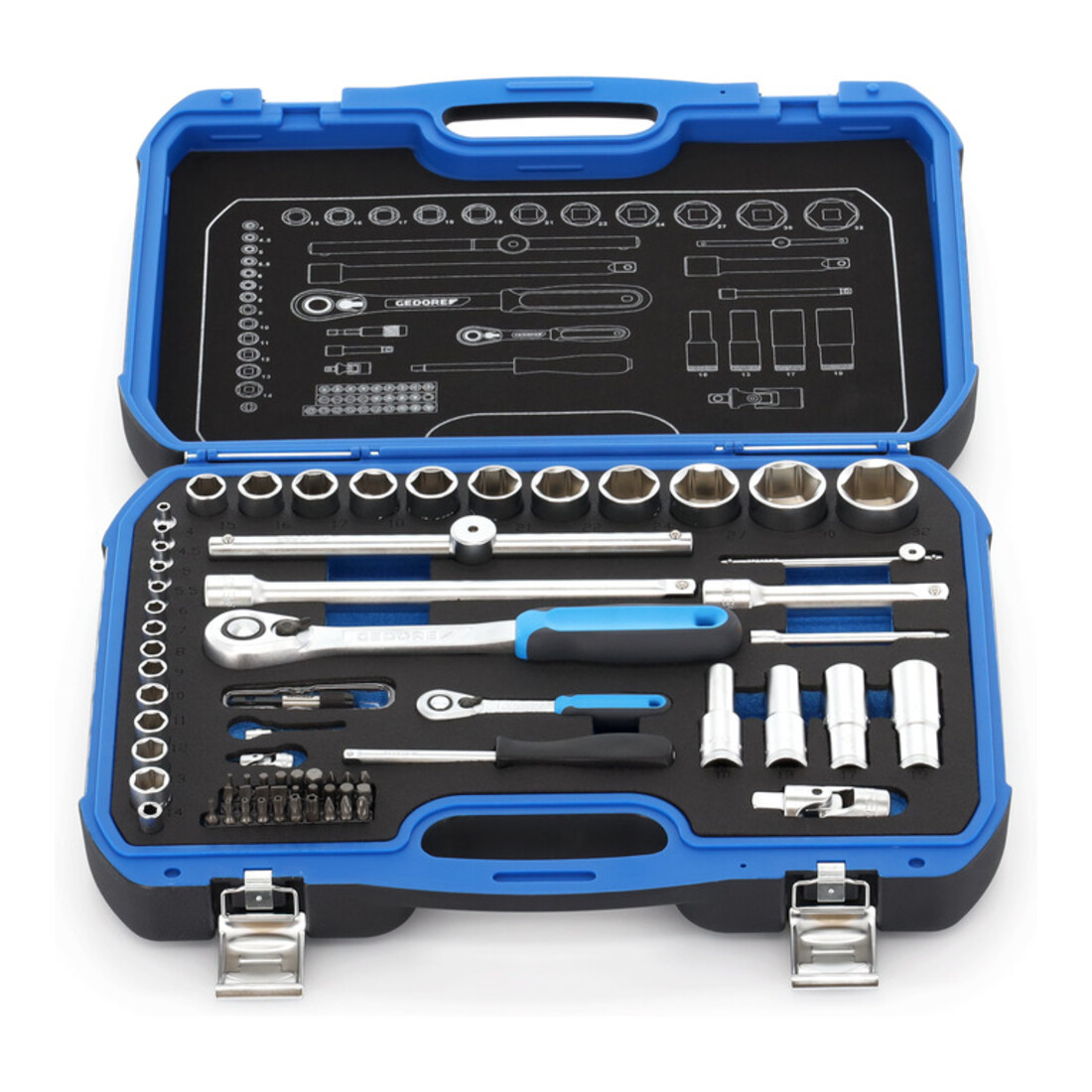 Gedore Set di chiavi a bussola 1/4"+1/2" 19 BMC 20, 69pz.