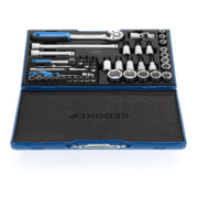 Gedore Set di chiavi a bussola 1/4" + 1/2" 19 V20 U10, 50pz.-5