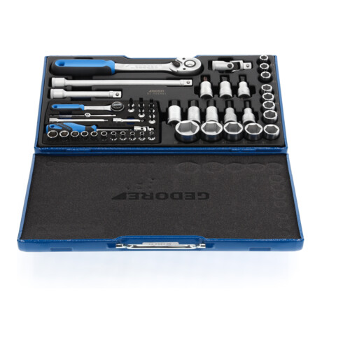 Gedore Set di chiavi a bussola 1/4" + 1/2" 19 V20 U10, 50pz.