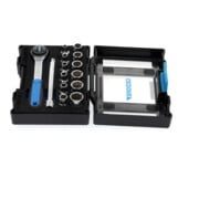 Gedore Set di chiavi a bussola, 14 pz, 12 facce, 1/4", 4-13mm, cricchetto, leva di inversione, per auto, D20 DMU 3-5