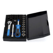 Gedore Set di chiavi a bussola, 37 pz, 12 punte, 1/4", 4-13mm, attrezzi, cricchetto con leva, per auto, D20 KAU 20-4