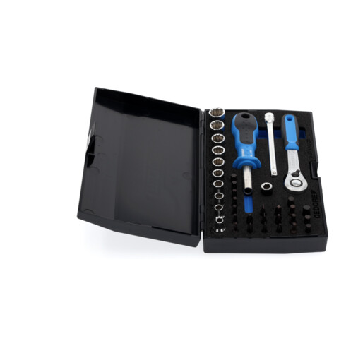 Gedore Set di chiavi a bussola, 37 pz, 12 punte, 1/4", 4-13mm, attrezzi, cricchetto con leva, per auto, D20 KAU 20