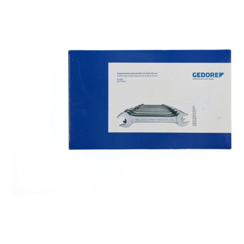 Gedore Set di chiavi a forchetta doppia, 12pz., 6x7 - 30x32mm