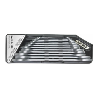 Gedore Set di chiavi a forchetta doppia H6-120, in contenitore, 12pz. 6-32mm