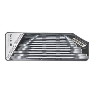 Gedore Set di chiavi a forchetta doppia H6-120, in contenitore, 12pz. 6-32mm