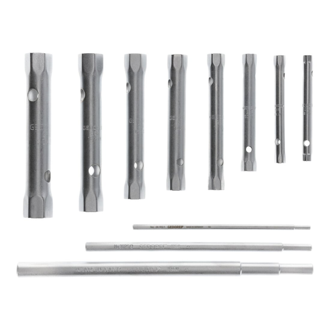 Gedore Set di chiavi a tubo doppie esagonali KD 26 R-8, 8pz., 6-22mm