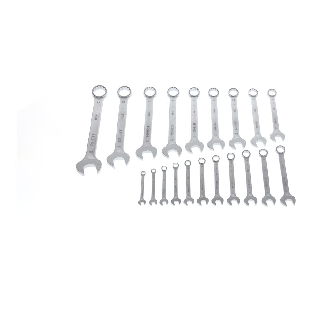 Gedore Set di chiavi combinate 7-020, 20pz. piegate a 15°, poligonali, 8-32mm