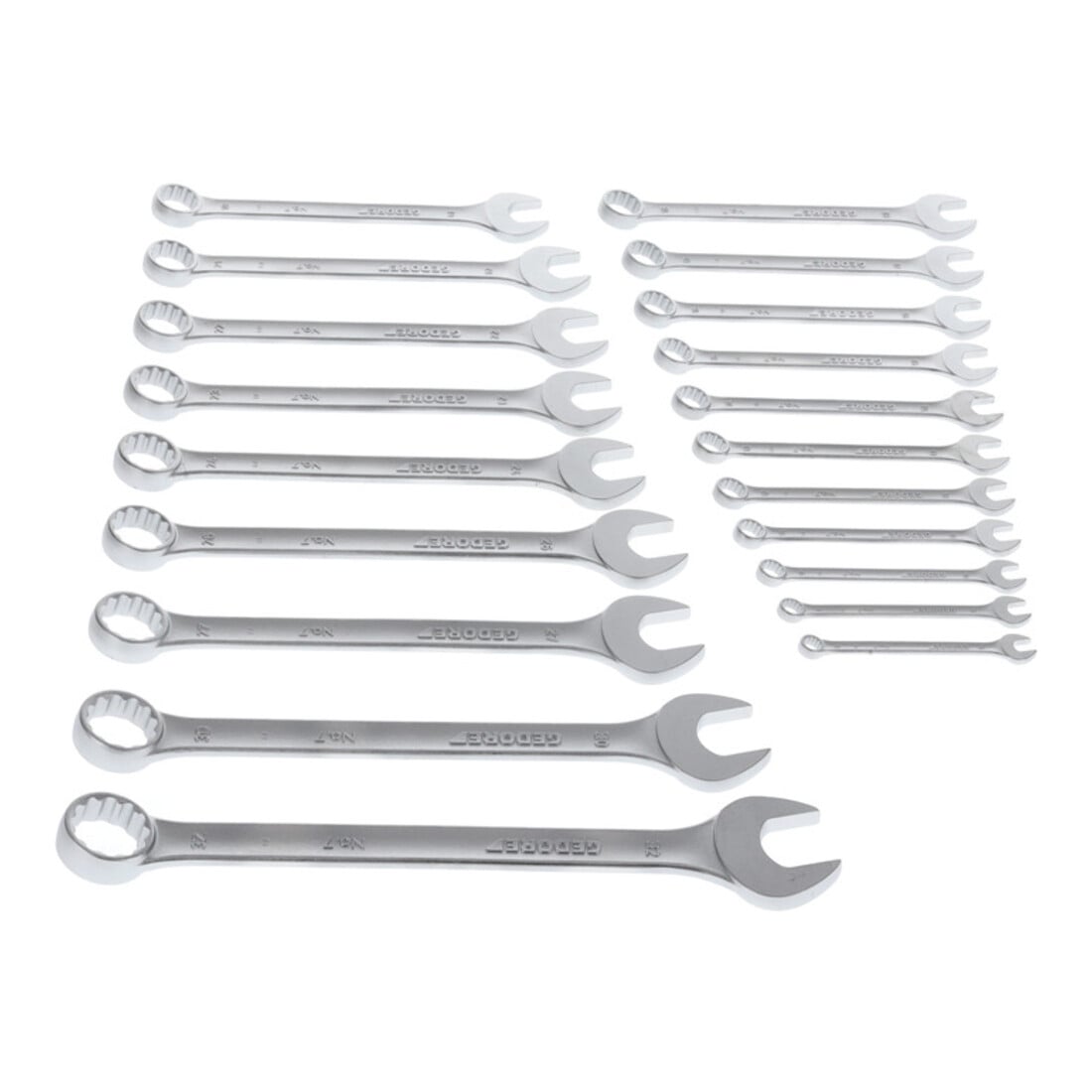 Gedore Set di chiavi combinate 7-020, 20pz. piegate a 15°, poligonali, 8-32mm