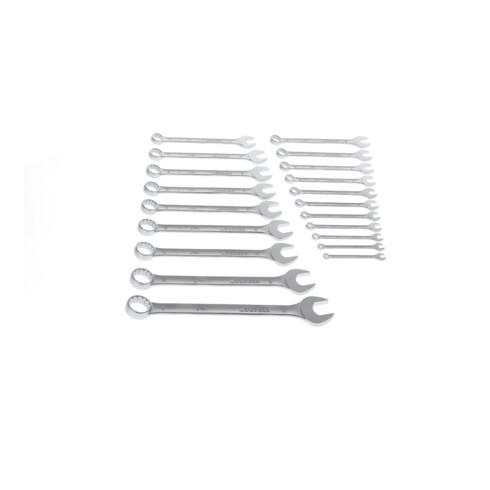 Gedore Set di chiavi combinate 7-020, 20pz. piegate a 15°, poligonali, 8-32mm