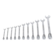 Gedore Set di chiavi combinate a occhiello, 11 pezzi, SW 8-22 mm, piegate, 12 punte, profilo UD, set di chiavi, 1 B-011-4