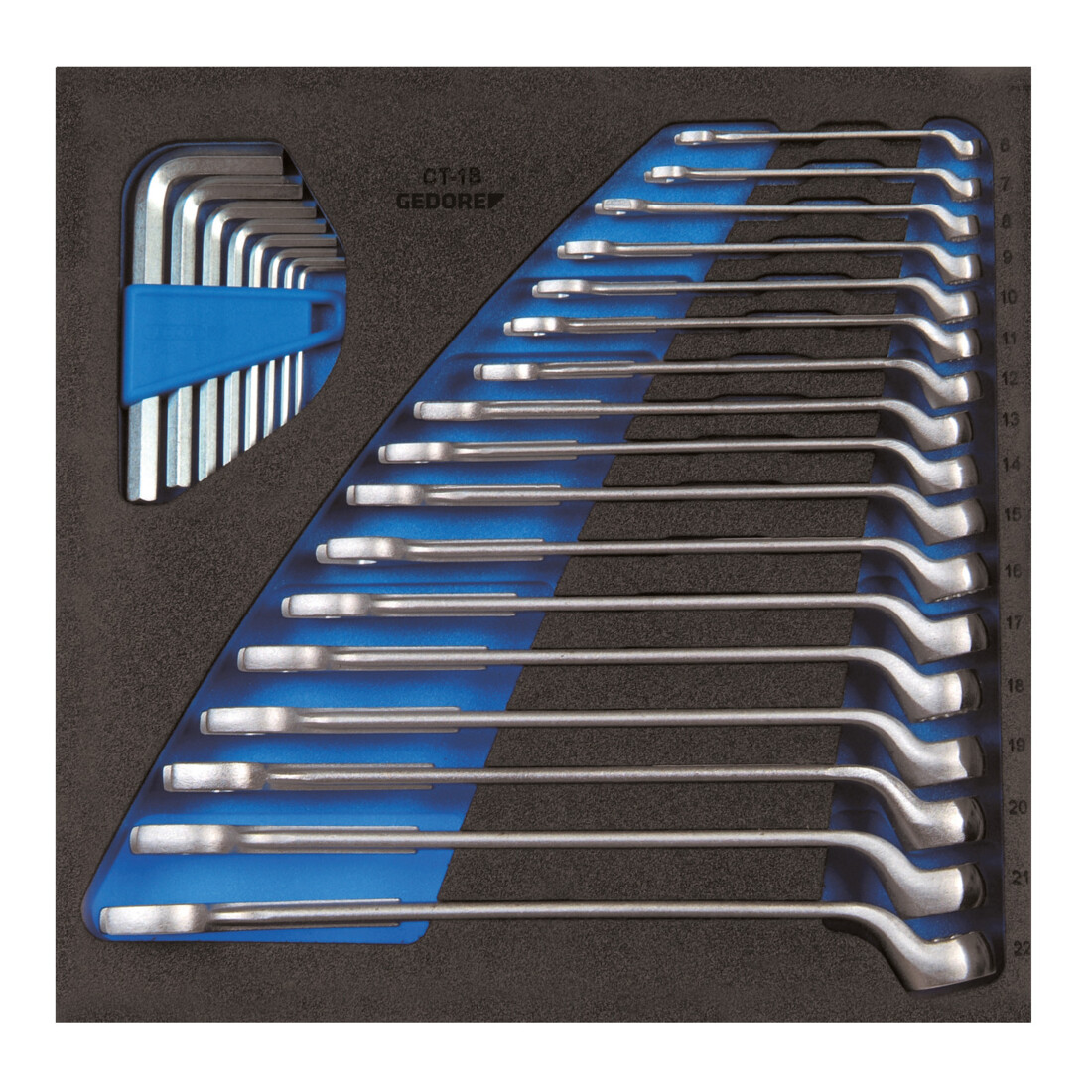 Gedore Set di chiavi combinate in modulo Check Tool 1500 CT2-1 B, 25pz.