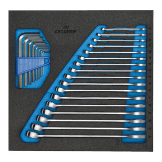 Gedore Set di chiavi combinate in modulo Check Tool 1500 CT2-7, 25pz.