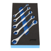 Gedore Set di chiavi poligonali doppie, aperte, in modulo Check Tool 1500 CT1-400-2