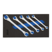 Gedore Set di chiavi poligonali doppie, aperte, in modulo Check Tool 1500 CT1-400-2