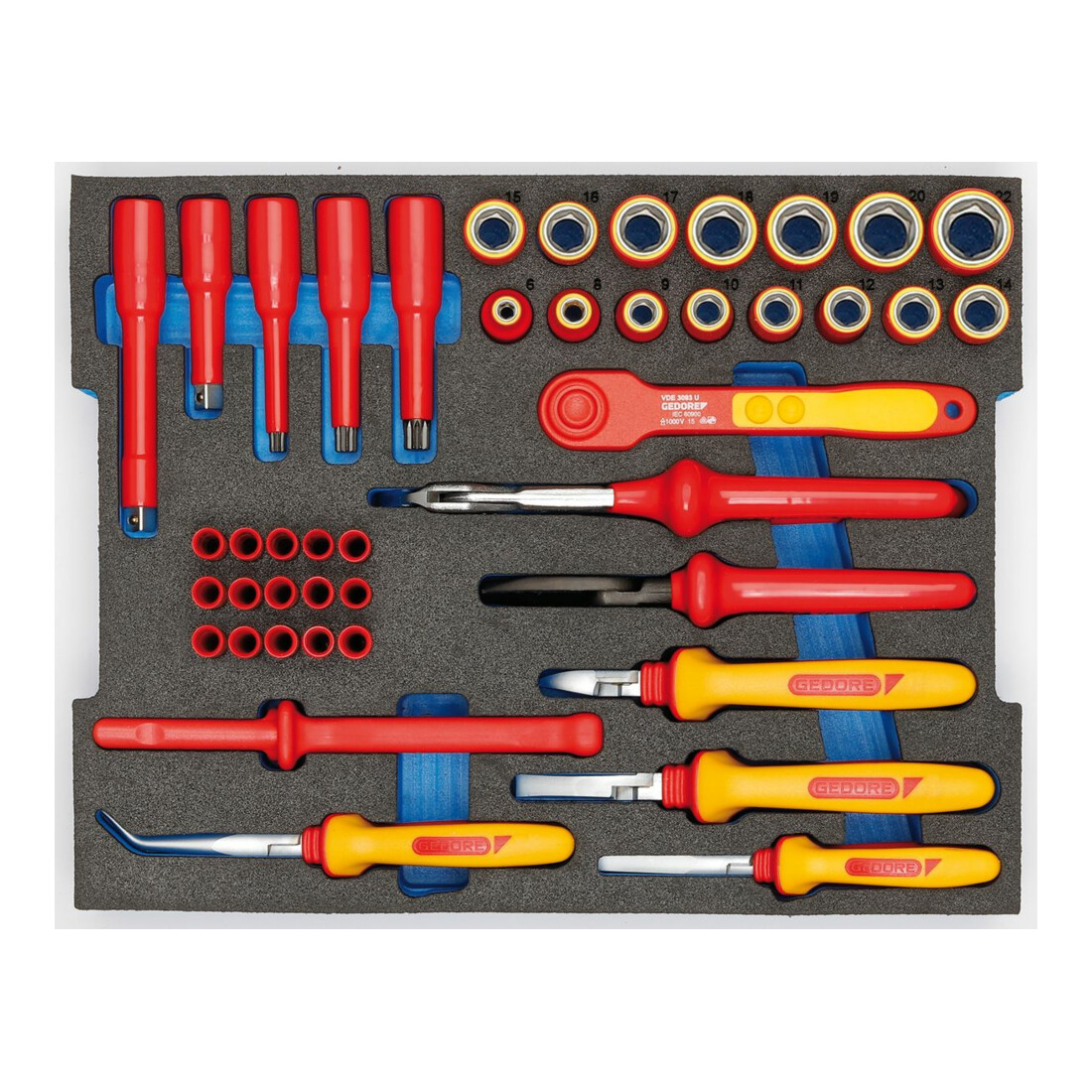 Gedore Set d’outils VDE HYBRID + complément