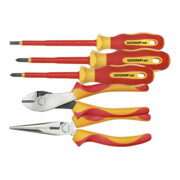 Gedore Set d’outils VDE R39002005, 2 pinces + PH + SL, 5 pièces