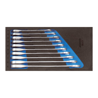 Gedore set steeksleutel + ringratel in check tool module 10-delig