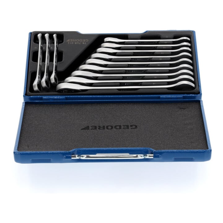 Gedore set steeksleutels met ringratel 12 delig 8-19 mm