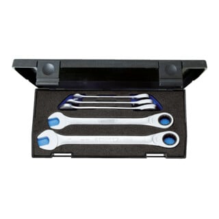 Gedore set steeksleutels met ringratel 5-delig 8-19 mm