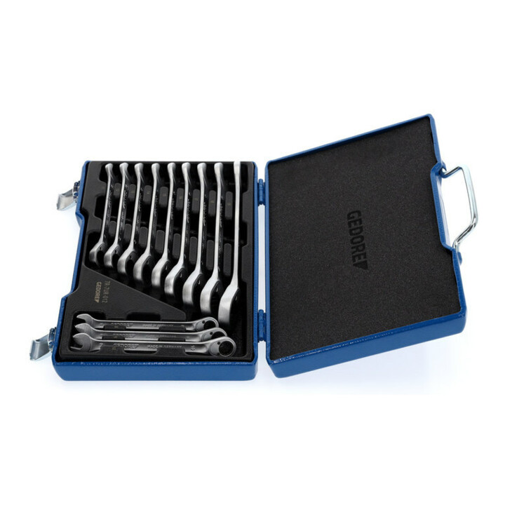 Gedore set steeksleutels met ringratel, omkeerbaar 12 st 8-19 mm