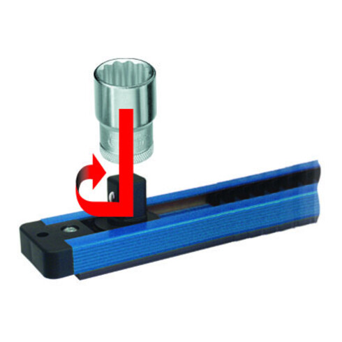 Gedore SL 1916 Magnetische 1/2" stekkerstrip, 580 mm, 16 posities