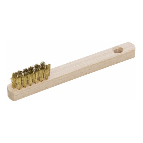 Gedore Spazzola per candele, setole in ottone 15 mm, manico in legno, 280 mm, 647