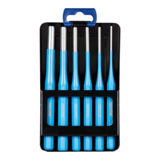 Gedore Splinttreiber-Satz inkl. Metallklappkassette, 6-teilig, 3 - 10 mm, Stahl/Lackierung, Silber/Blau