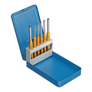 Gedore Splinttreiber-Satz inkl. Metallklappkassette, 6-teilig, Stahl/Lackierung, Silber/Blau-1