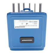 Gedore Splinttreiber-Satz inkl. Metallklappkassette, 6-teilig, Stahl/Lackierung, Silber/Blau-2