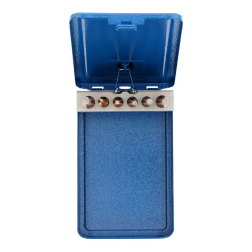 Gedore Splinttreiber-Satz inkl. Metallklappkassette, 6-teilig, Stahl/Lackierung, Silber/Blau