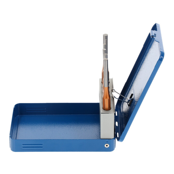 Gedore Splinttreiber-Satz inkl. Metallklappkassette, 6-teilig, Stahl/Lackierung, Silber/Blau