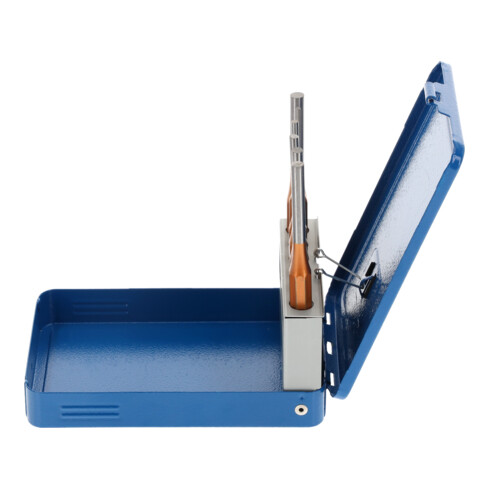 Gedore Splinttreiber-Satz inkl. Metallklappkassette, 6-teilig, Stahl/Lackierung, Silber/Blau
