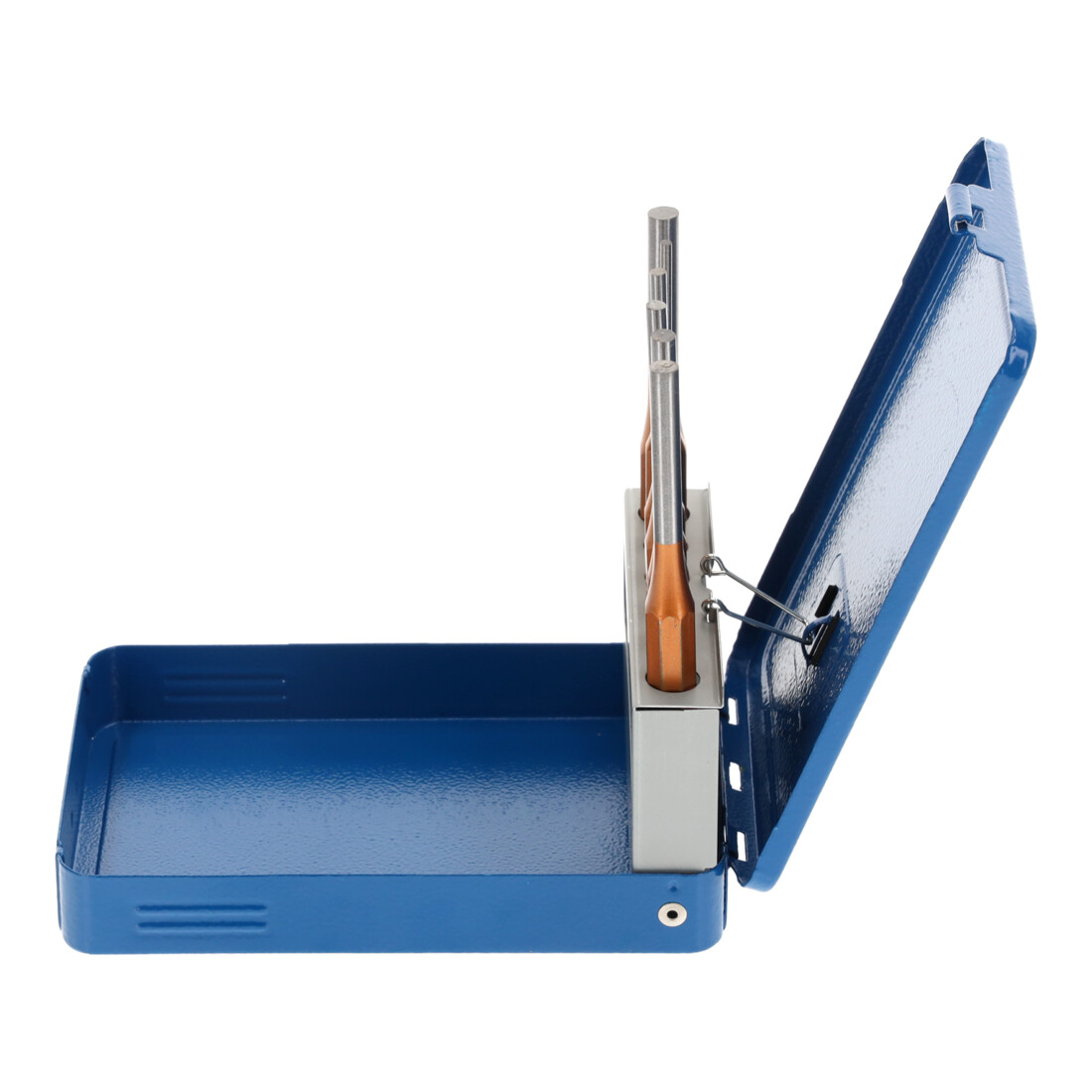 Gedore Splinttreiber-Satz inkl. Metallklappkassette, 6-teilig, Stahl/Lackierung, Silber/Blau