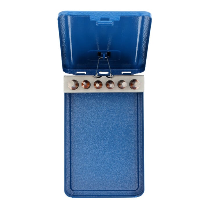 Gedore Splinttreiber-Satz inkl. Metallklappkassette, 6-teilig, Stahl/Lackierung, Silber/Blau