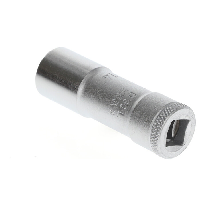 Gedore Steckschlüssel-Einsatz lang, dop, 3/8'' 10 mm aandrijving, 12-kant, 14 mm breedte, D 30 L 14, chroomstaal