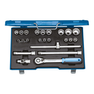 Steckschlüssel-Satz 1/2'' 23-teilig, UD 8-32 mm (D 19 EMU-20) Steckschlüssel-Satz 1/2'' 23-teilig, UD 8-32 mm (D 19 EMU-20)