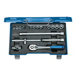 Steckschlüssel-Satz 3/8'' 17-teilig, 6-19 mm (D 30 GMU-10) Steckschlüssel-Satz 3/8'' 17-teilig, 6-19 mm (D 30 GMU-10)