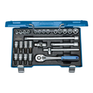 Gedore Steckschlüssel-Satz 3/8'' 26-teilig, 6-kant IN-IS-PH (30IMU-10)