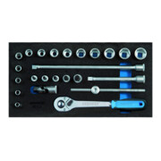 Gedore 1500 CT1-30 Steckschlüssel-Sortiment 3/8" in Check-Tool-Modul