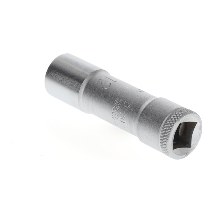 Gedore Steckschlüsseleinsatz lang, Nuss, 3/8'' 10 mm Antrieb, 12-kant, 12 mm Weite, D 30 L 12, Stahl verchromt