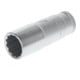 Gedore Steckschlüsseleinsatz lang, Nuss, 3/8'' 10 mm Antrieb, 12-kant, 17 mm Weite, D 30 L 17, Stahl verchromt