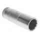 Gedore Steckschlüsseleinsatz lang, Nuss, 3/8'' 10 mm Antrieb, 12-kant, 17 mm Weite, D 30 L 17, Stahl verchromt