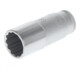 Gedore Steckschlüsseleinsatz lang, Nuss, 3/8'' 10 mm Antrieb, 12-kant, 19 mm Weite, D 30 L 19, Stahl verchromt
