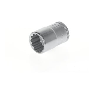Gedore Steckschlüsseleinsatz, Nuss, 3/8'' 10 mm Antrieb, 12-kant, 13 mm Weite, Werkzeug, D 30 13, Stahl verchromt