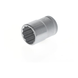 Gedore Steckschlüsseleinsatz, Nuss, 3/8'' 10 mm Antrieb, 12-kant, 15 mm Weite, Werkzeug, D 30 15, Stahl verchromt