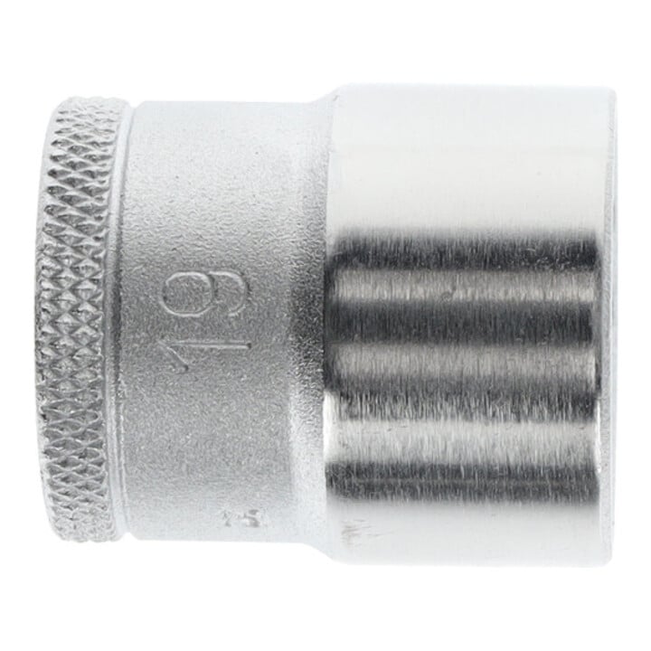 Gedore Steckschlüsseleinsatz, Nuss, 3/8'' 10 mm Antrieb, 12-kant, 19 mm Weite, Werkzeug, D 30 19, Stahl verchromt
