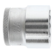 Gedore Steckschlüsseleinsatz, Nuss, 3/8'' 10 mm Antrieb, 12-kant, 24 mm Weite, Werkzeug, D 30 24, Stahl verchromt-4