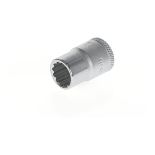 Gedore Steckschlüsseleinsatz, Nuss, 3/8'' 11 mm Antrieb, 12-kant, 10 mm Weite, Werkzeug, D 30 11, Stahl verchromt